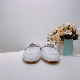 Hermes Oz mule 36.5 Blanc x PHW[New]